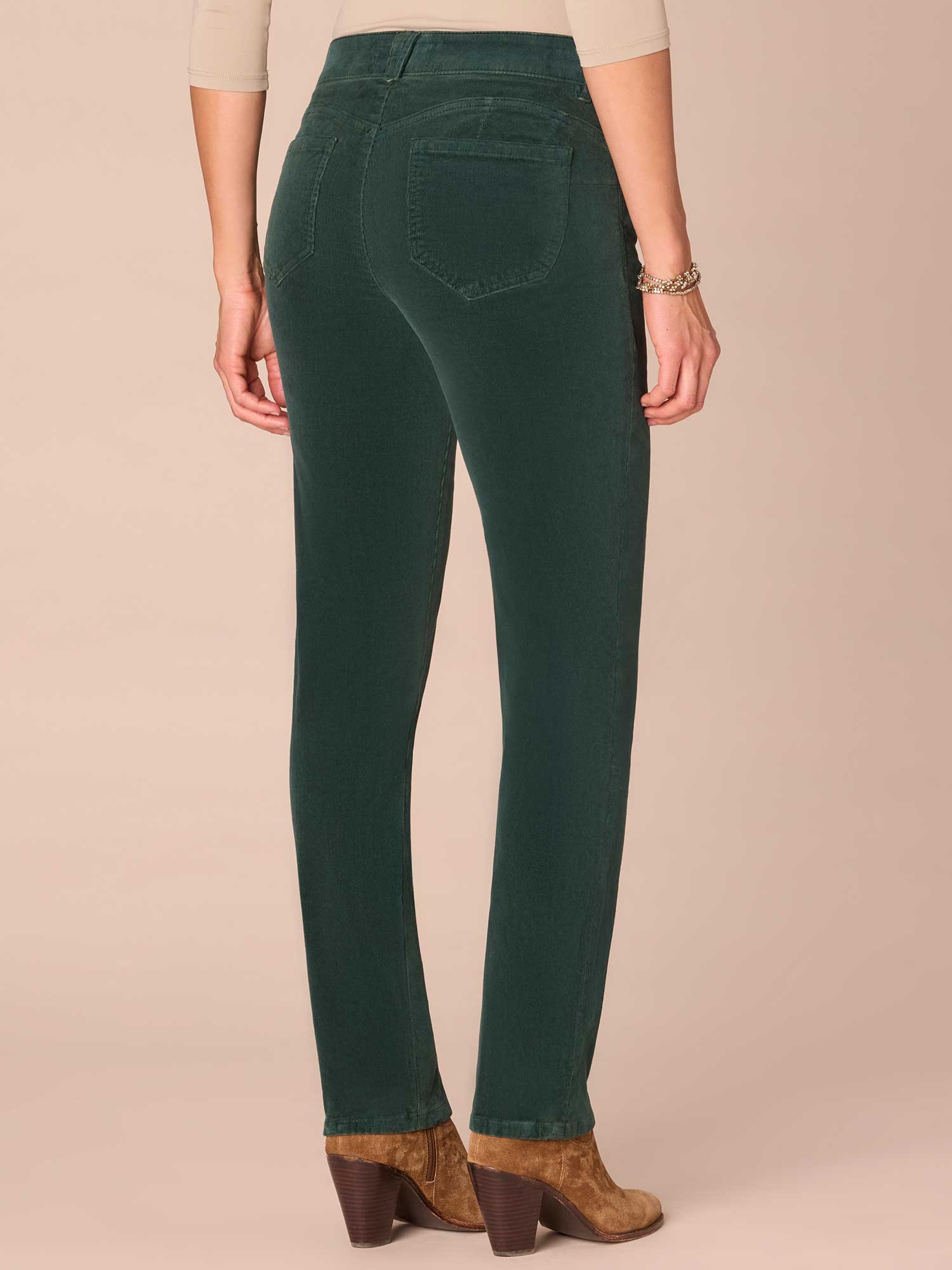 "Ab"solution® Petite Corduroy Straight Leg Pants