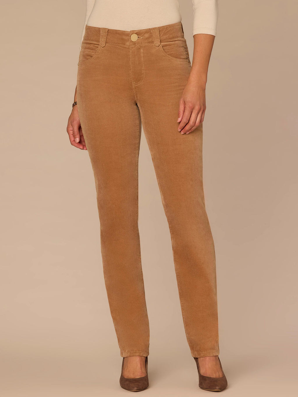 "Ab"solution® Mid-Rise Corduroy Straight Leg Pants