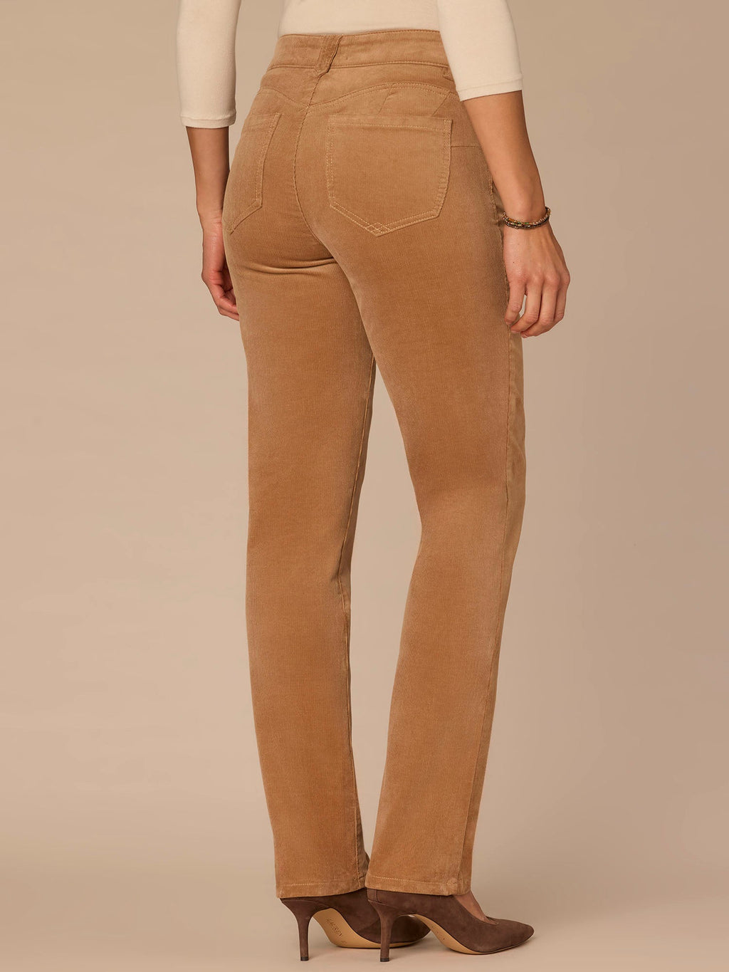 "Ab"solution® Petite Corduroy Straight Leg Pants