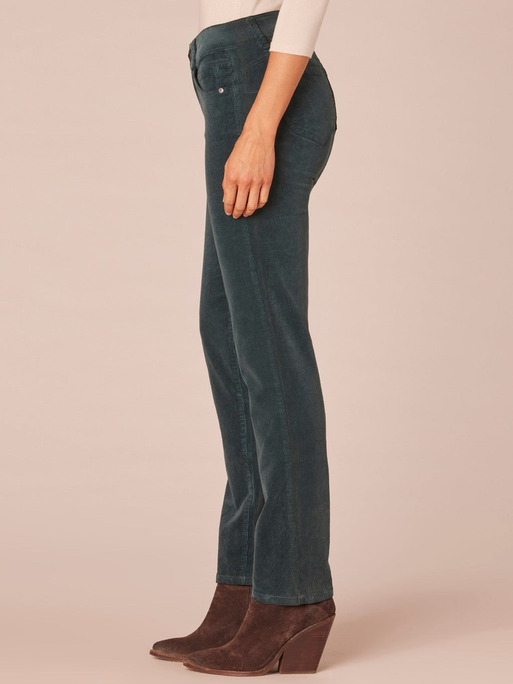 "Ab"solution® Mid-Rise Corduroy Straight Leg Pants
