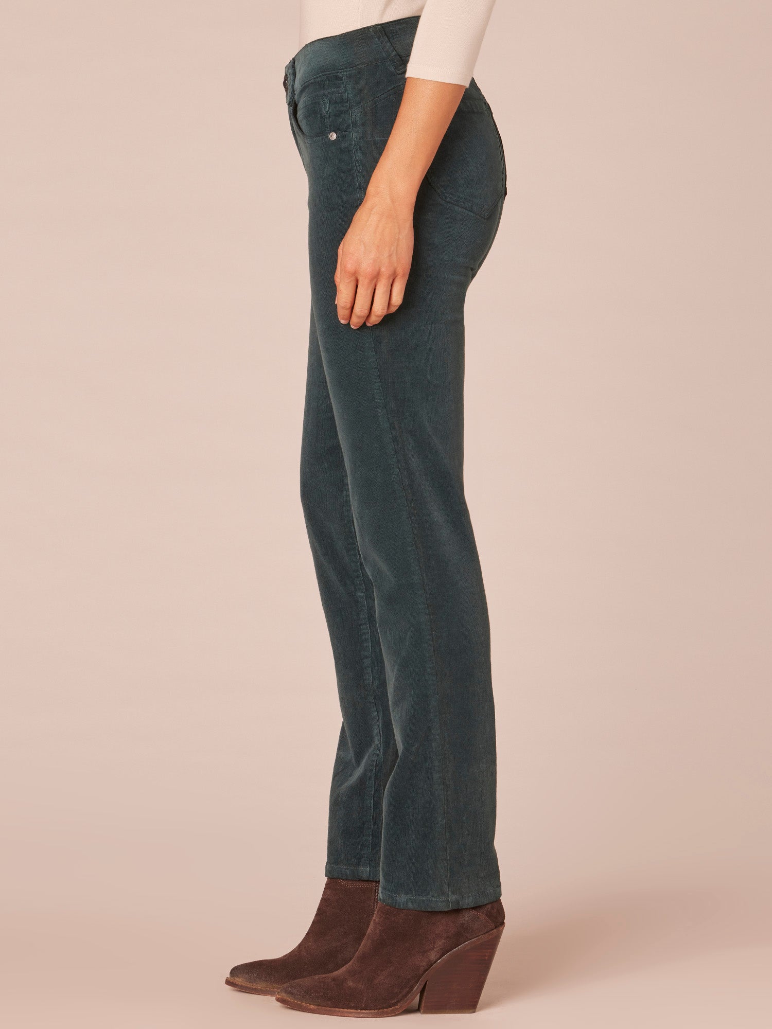 "Ab"solution® Mid-Rise Corduroy Straight Leg Pants