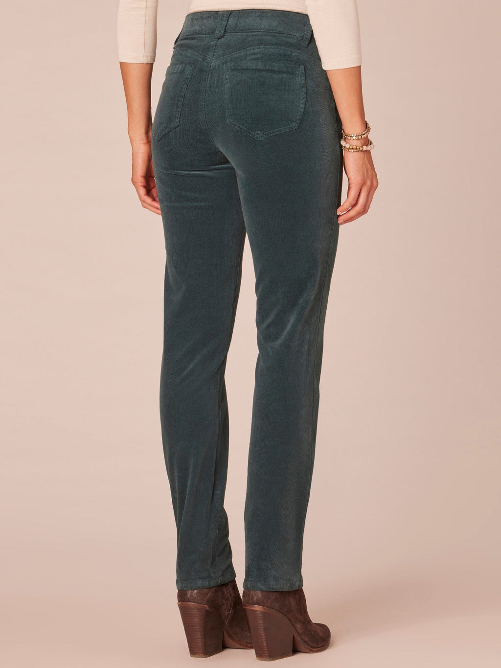"Ab"solution® Mid-Rise Corduroy Straight Leg Pants