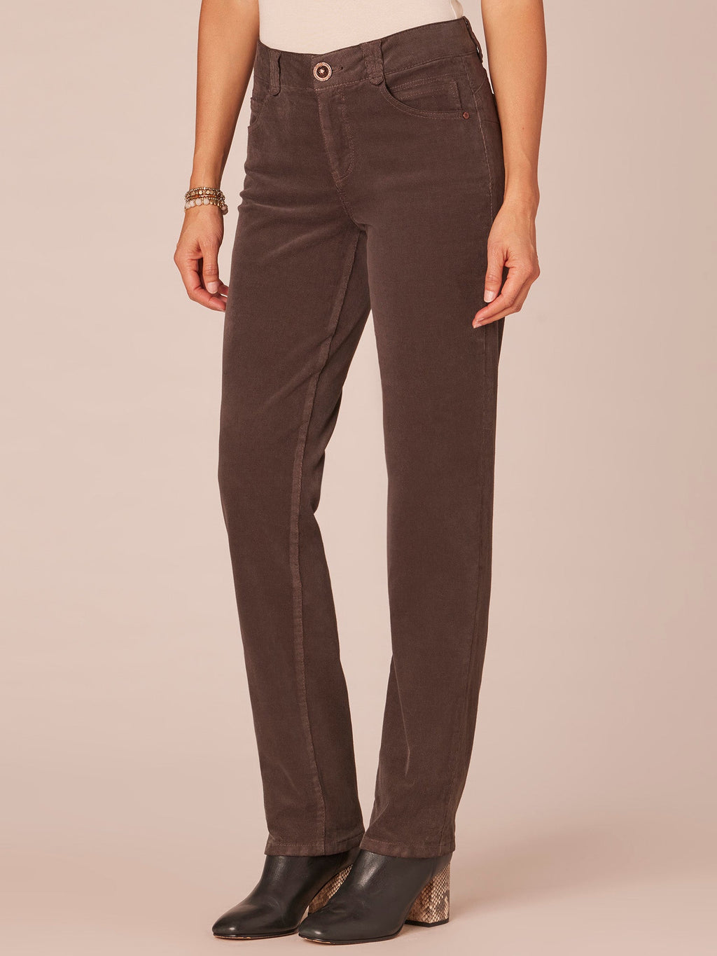 "Ab"solution® Mid-Rise Corduroy Straight Leg Tall Pants