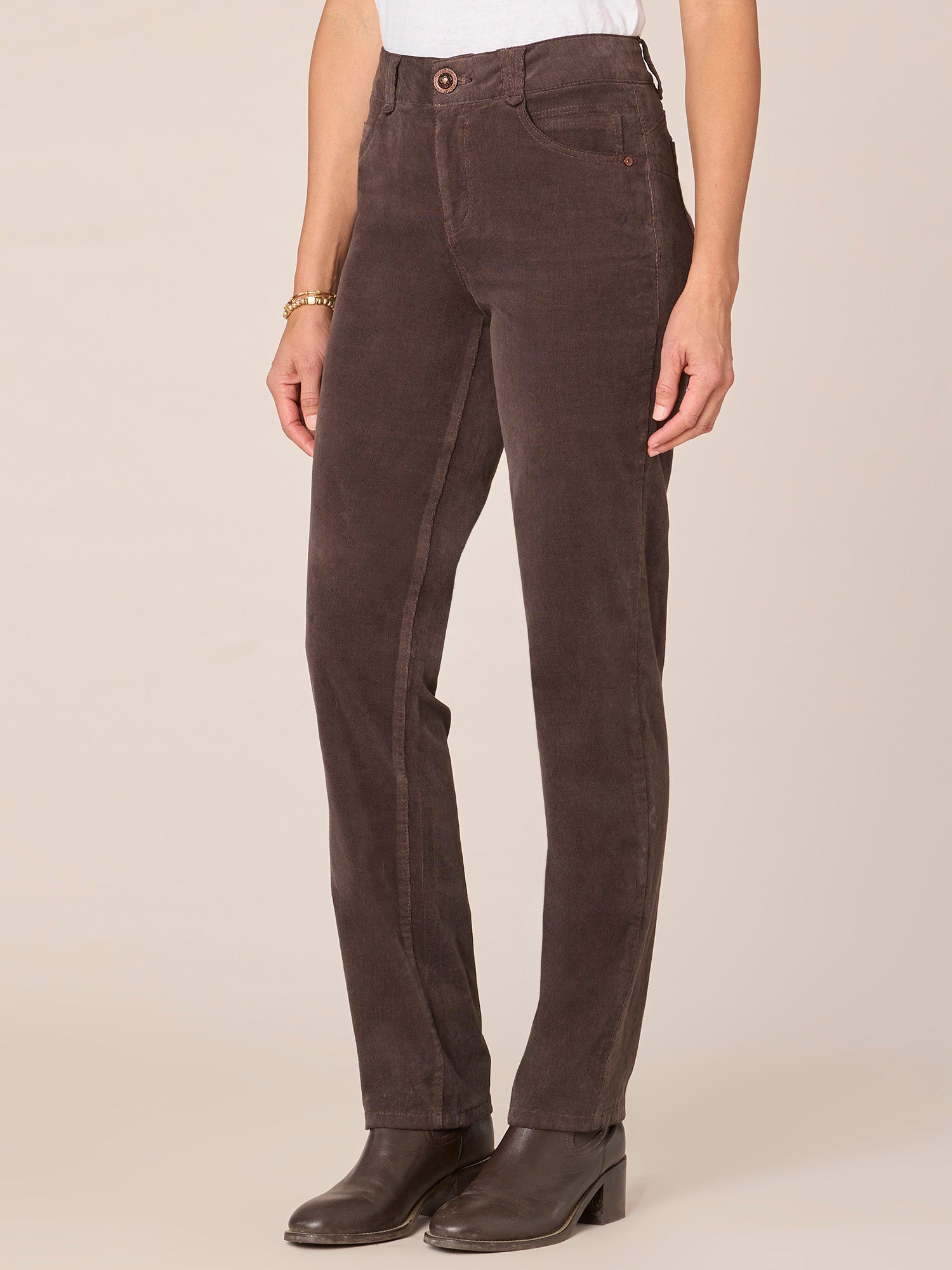 "Ab"solution® Mid-Rise Corduroy Straight Leg Pants