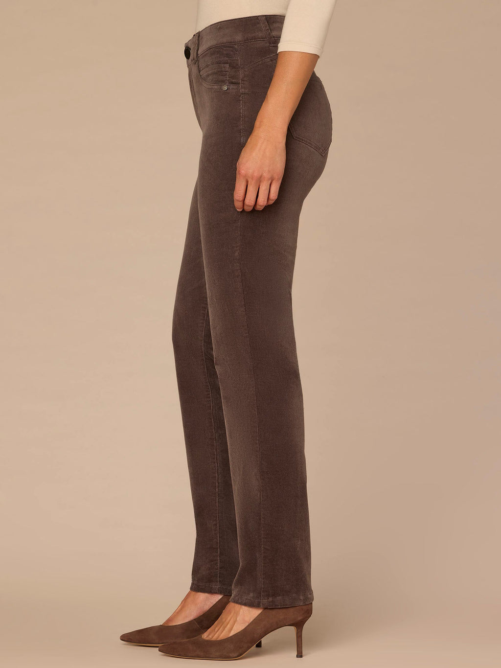 "Ab"solution® Mid-Rise Corduroy Straight Leg Pants