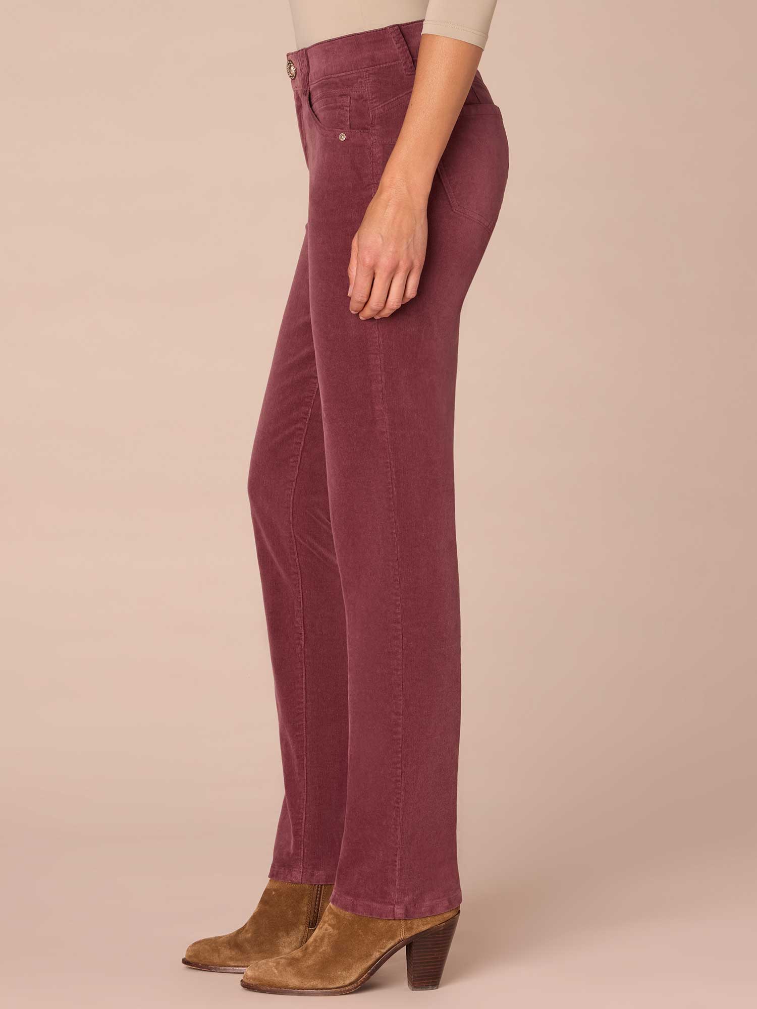 "Ab"solution® Mid-Rise Corduroy Straight Leg Pants