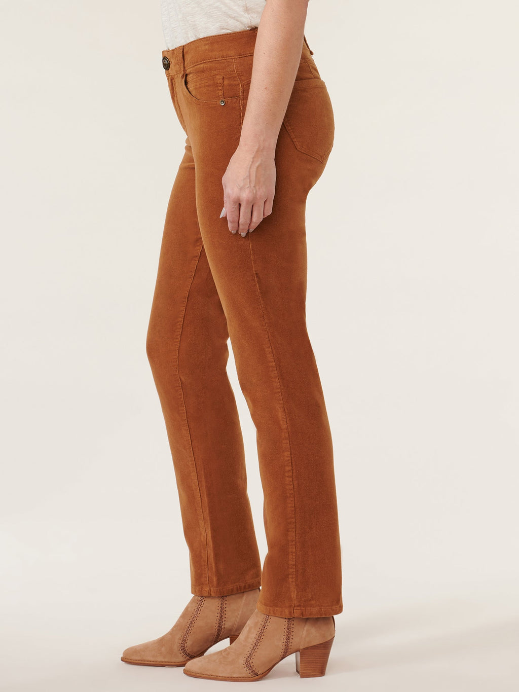"Ab"solution® Mid-Rise Corduroy Straight Leg Pants