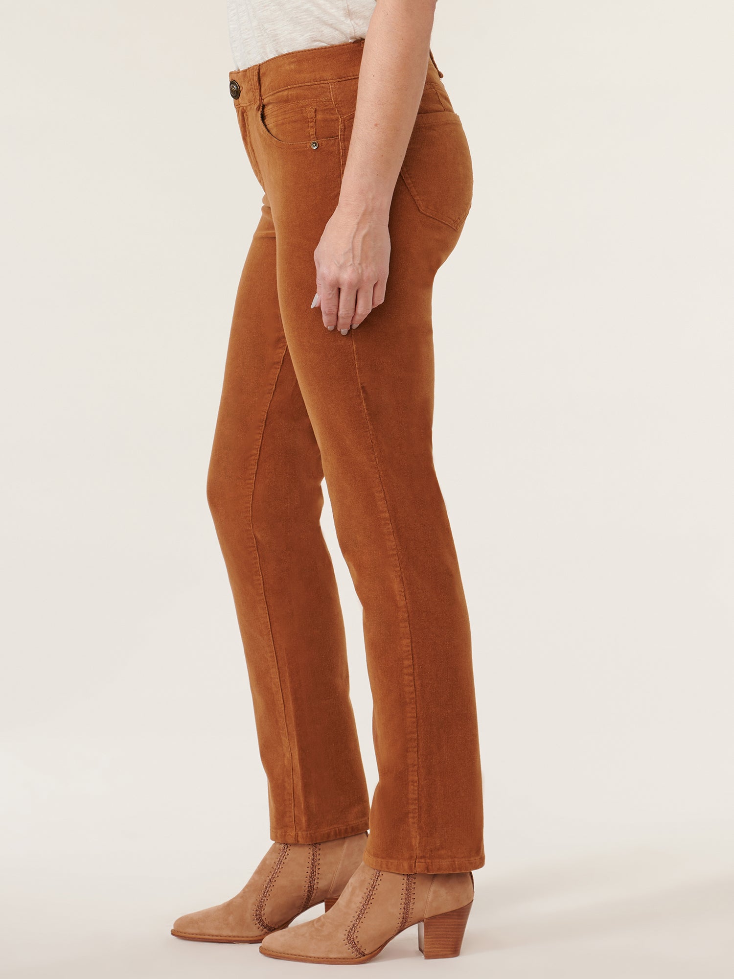 "Ab"solution® Mid-Rise Corduroy Straight Leg Pants