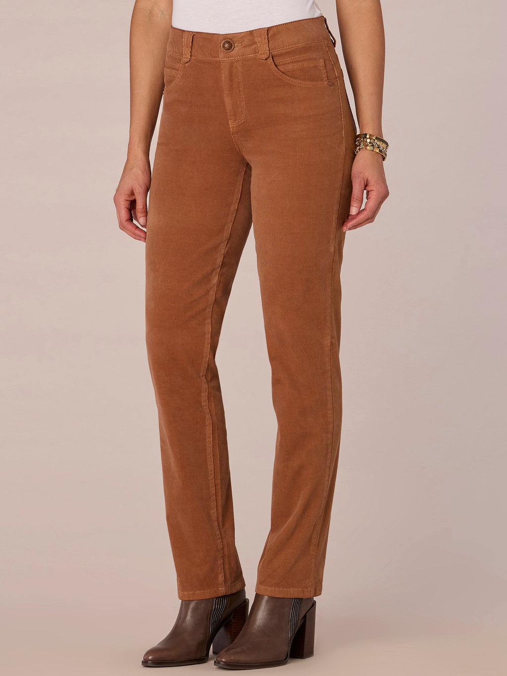 "Ab"solution® Mid-Rise Corduroy Straight Leg Pants