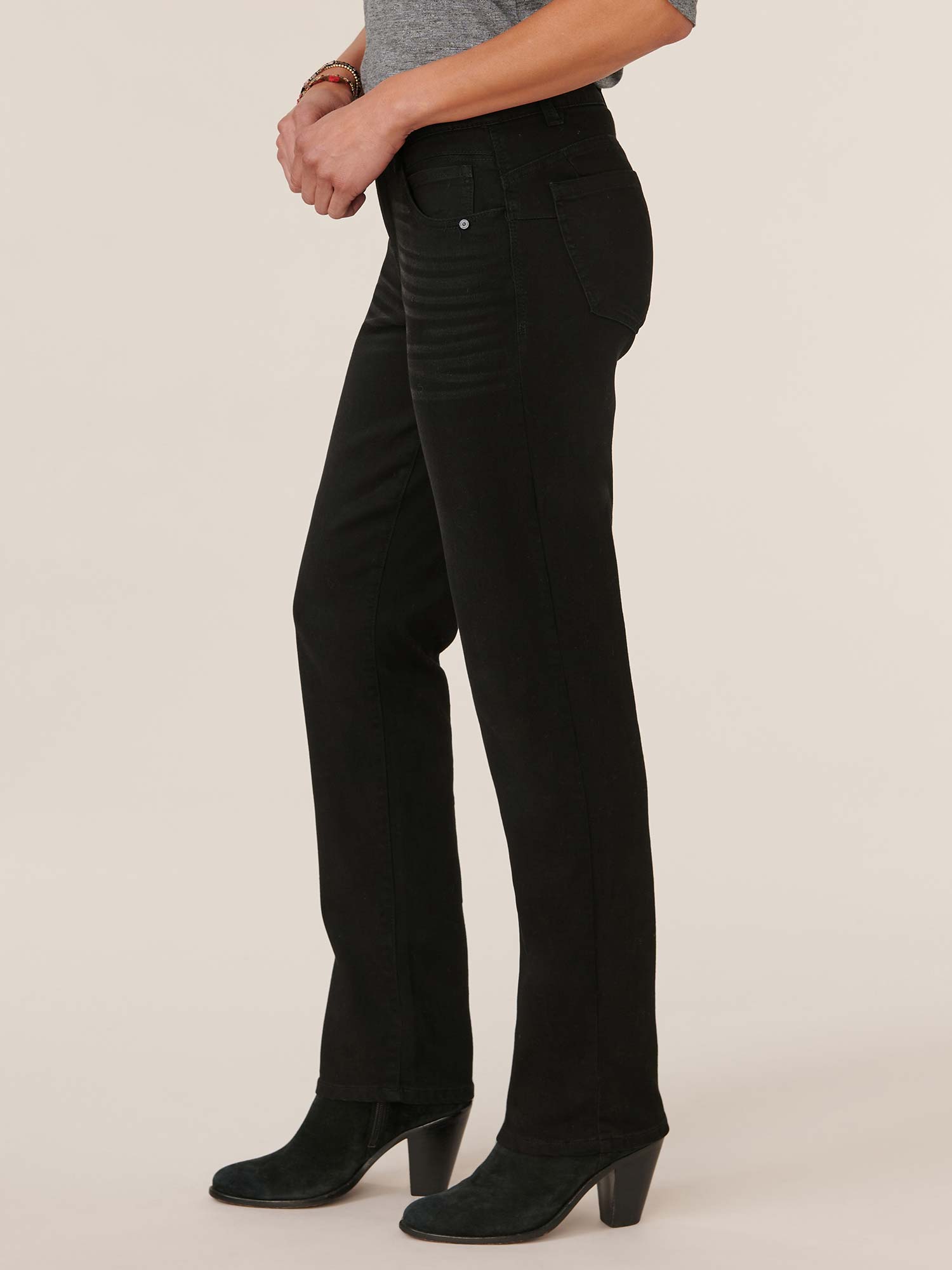 "Ab"solution® Booty Lift Straight Leg Black Jeans