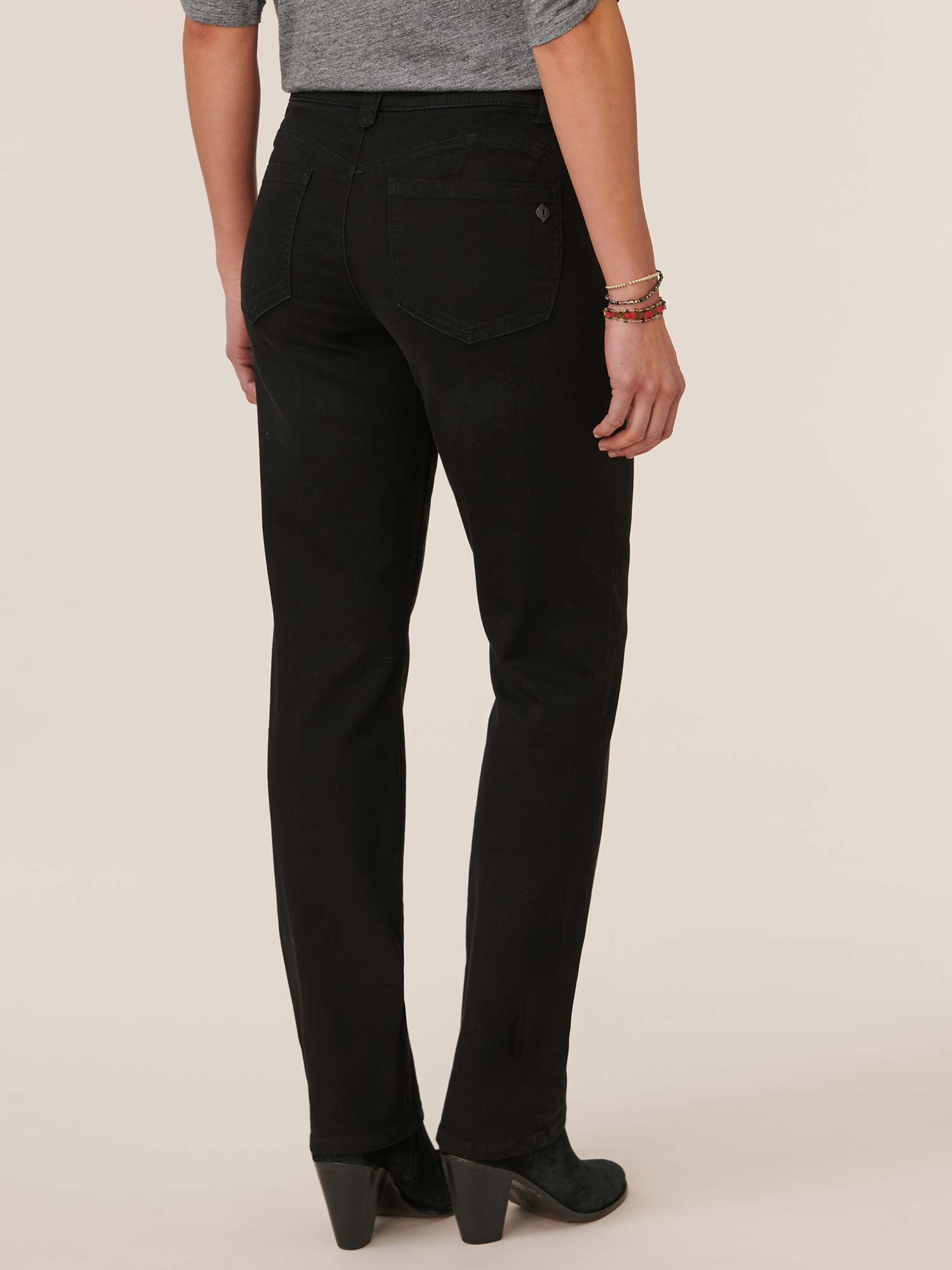 "Ab"solution Straight Leg Black Denim 33" Inseam Tall Jeans