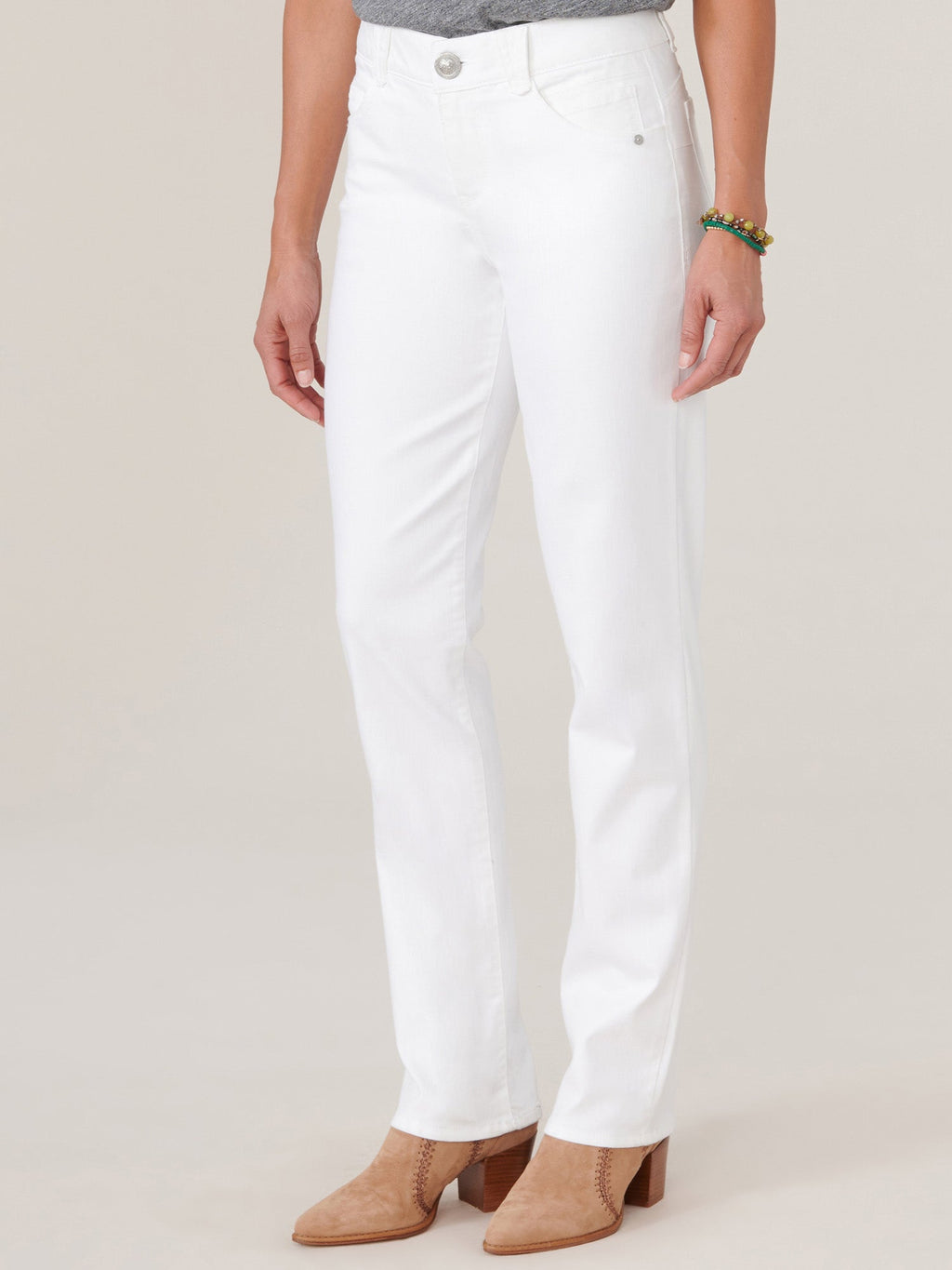 "Ab"solution® Petite White Straight Leg Jeans