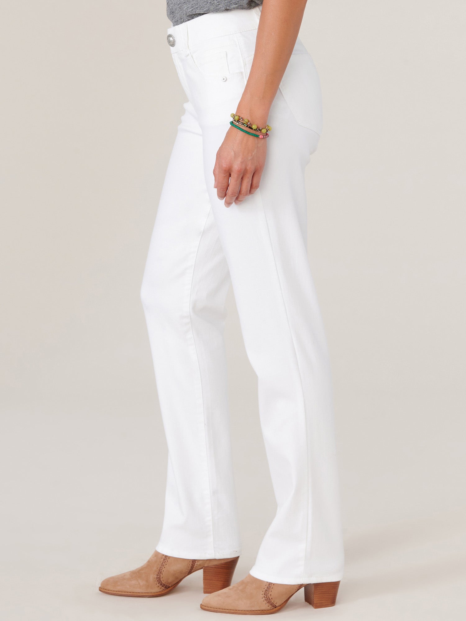 "Ab"solution® Booty Lift Straight Leg White Jeans