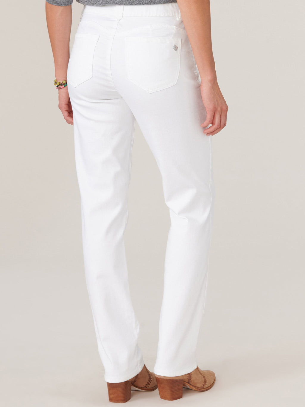"Ab"solution® Booty Lift Straight Leg White Jeans