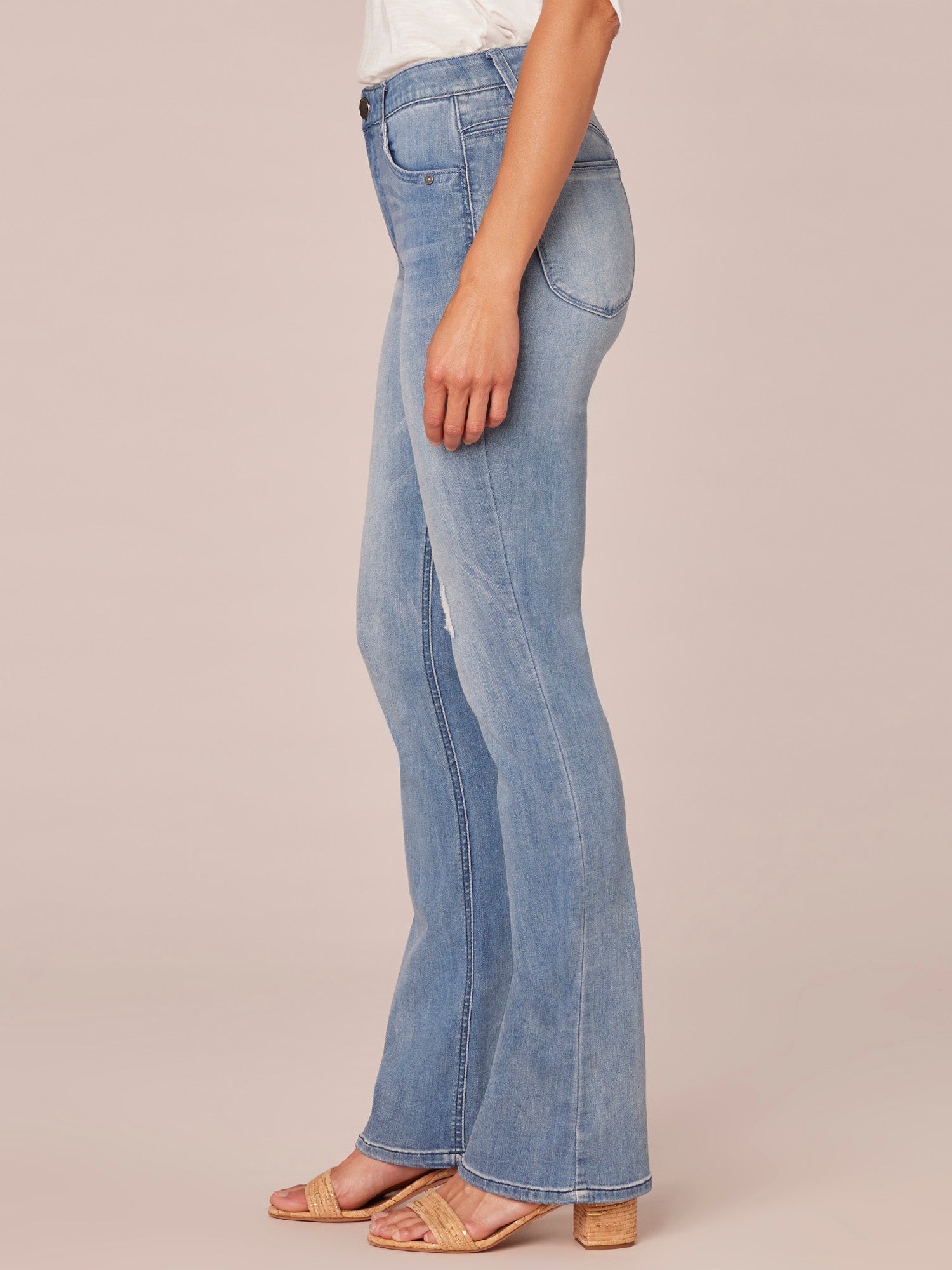 "Ab"solution® High Rise Itty Bitty Bootcut Light Blue Jeans