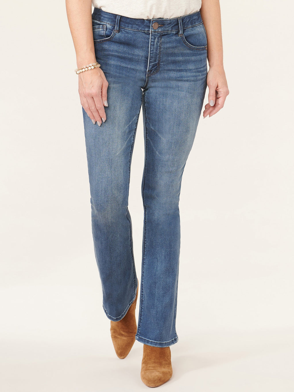 "Ab"solution® High Rise Artisanal Petite Itty Bitty Boot Jean