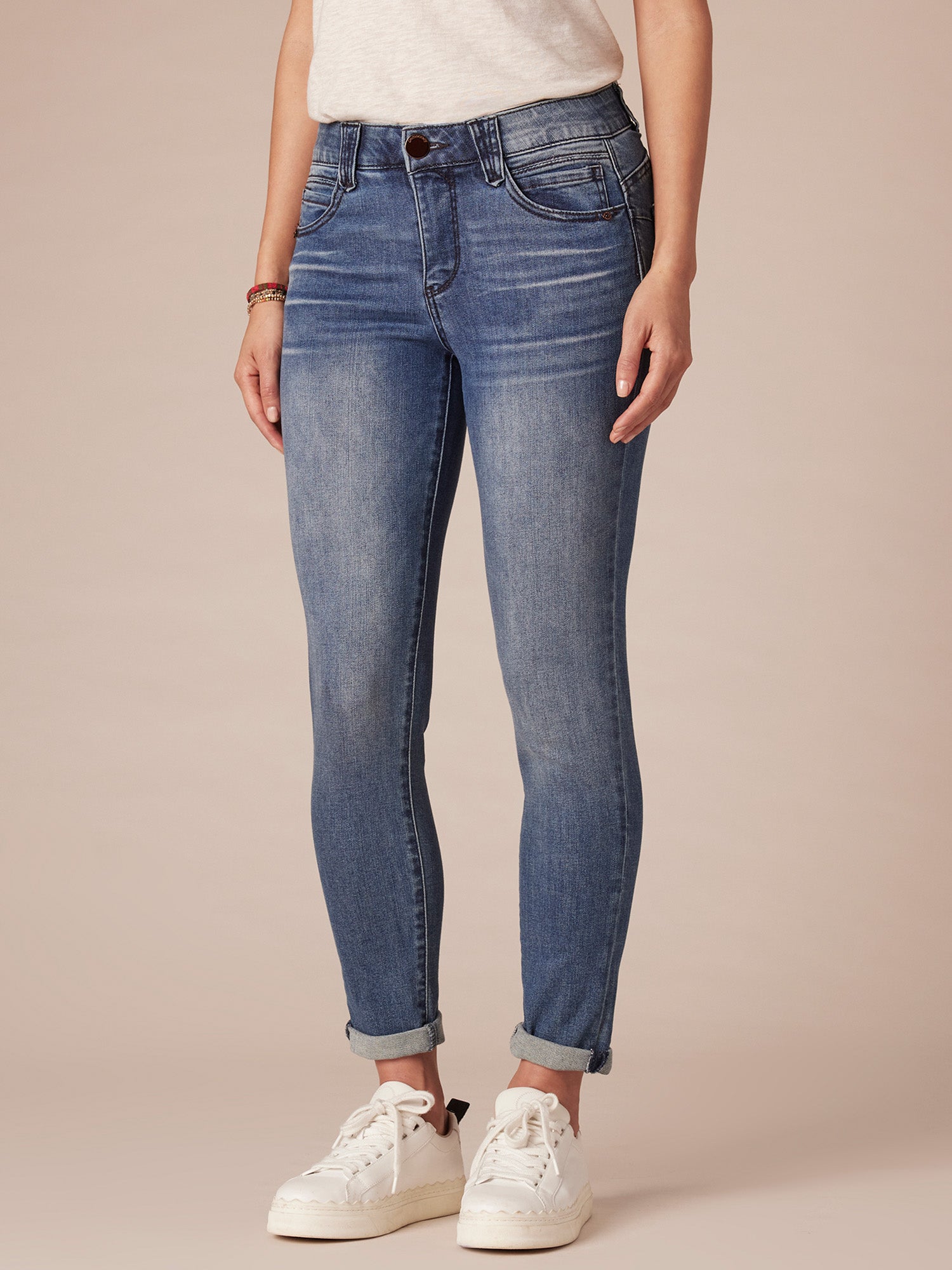 "Ab"solution® Blue Denim Petite Ankle Skimmer
