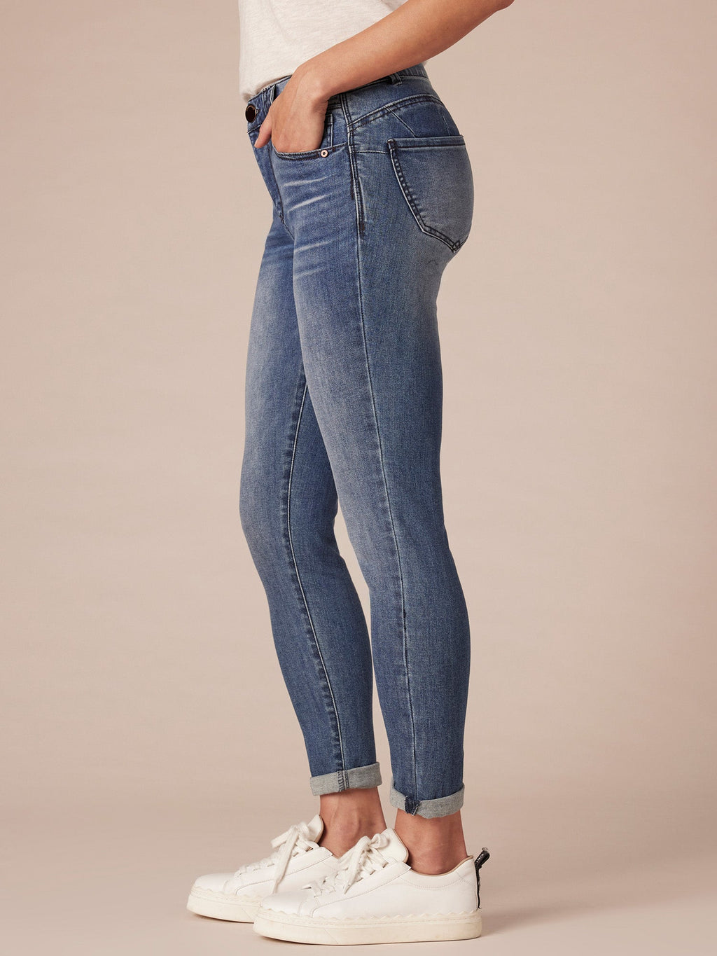 "Ab"solution® Blue Denim Petite Ankle Skimmer