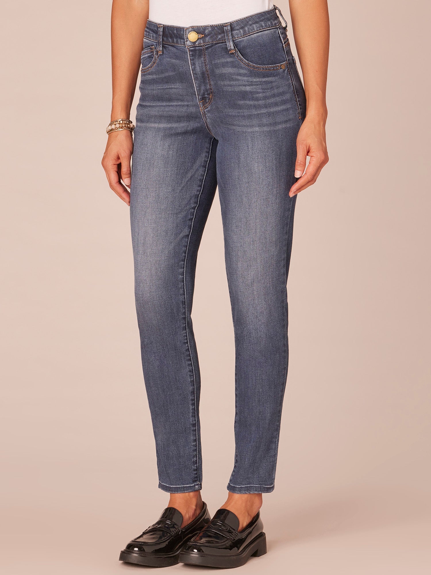 "Ab"solution® High Rise Modern Plus Size Ankle Length Jeans