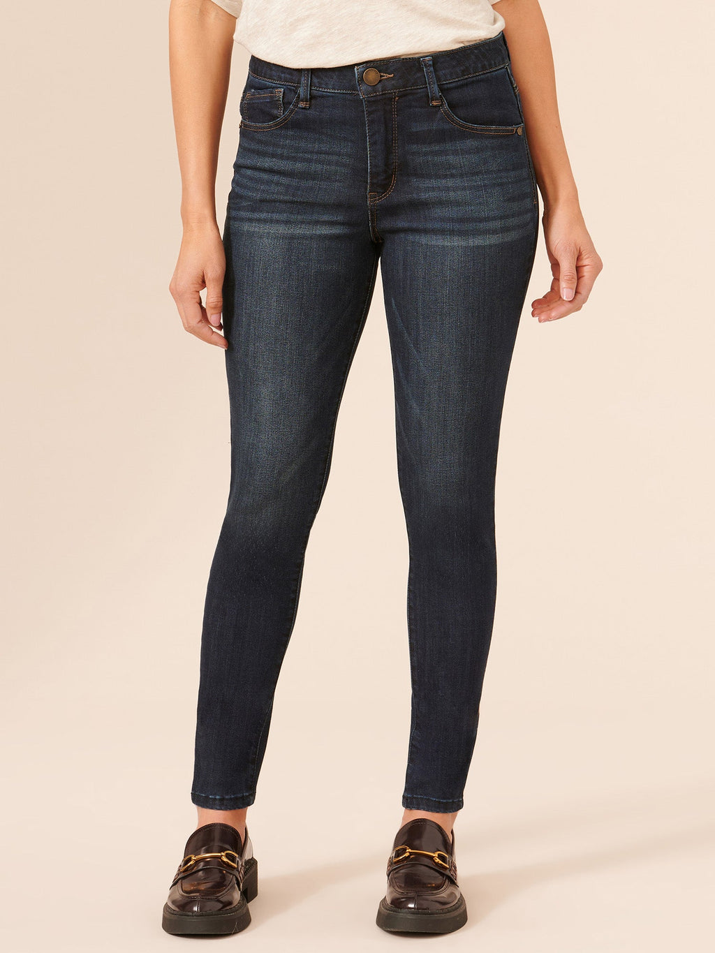 "Ab"solution® Modern High Rise Ankle Length Petite Skinny Jeans