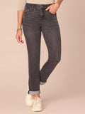"Ab"solution® Mid-Rise Girlfriend Jeans with Roll Cuff