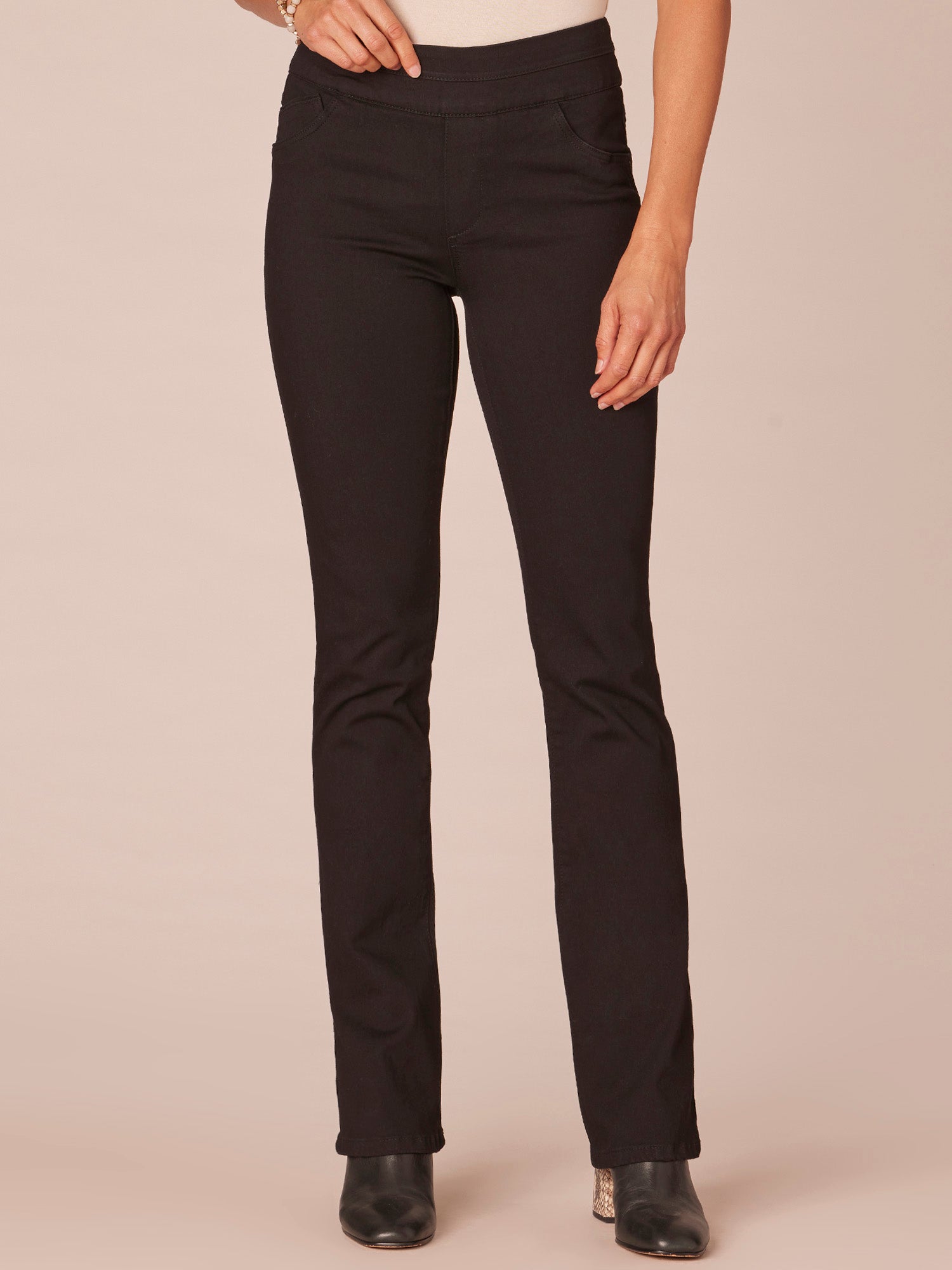 "Ab"solution High Rise Itty Bitty Boot Glider Jeans