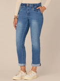 "Ab"solution Mid-Rise Side Entry Pocket Girlfriend Petite Jeans
