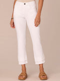 "Ab"solution Mid-Rise Flare Jeans with Double Layer Fray Hem