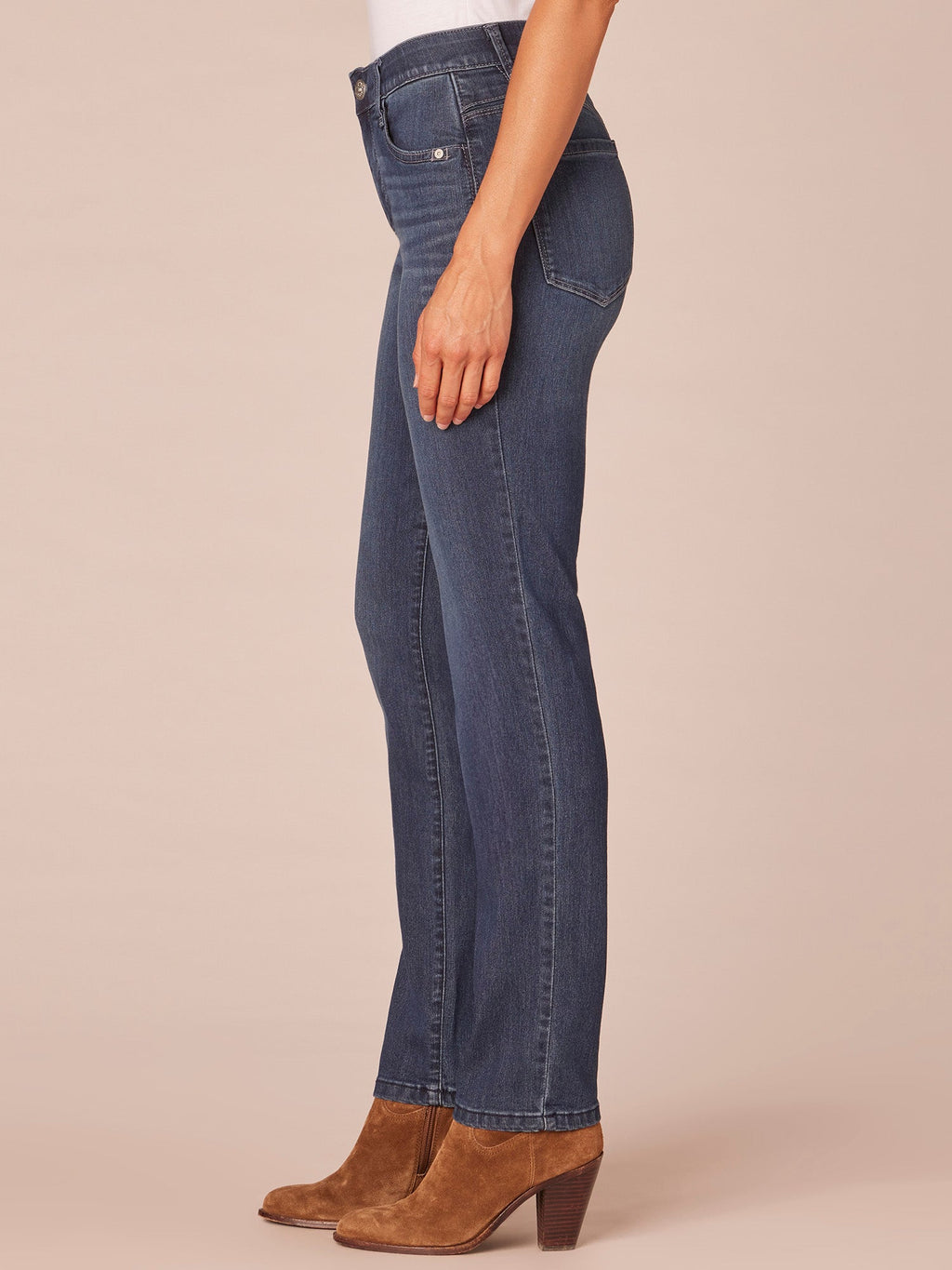 "Ab"solution® Indigo High Rise Straight Leg Jeans