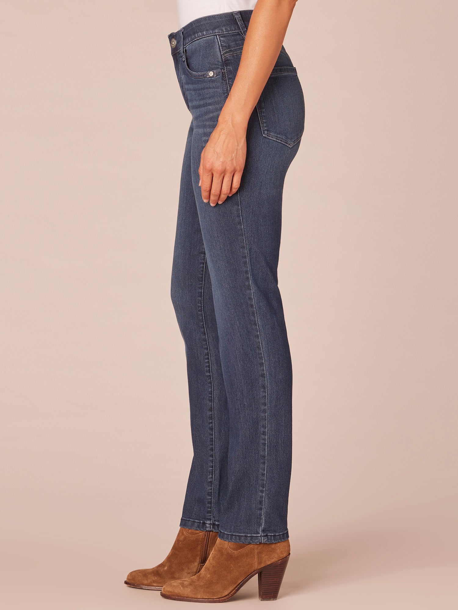 "Ab"solution® Indigo High Rise Straight Leg Jeans