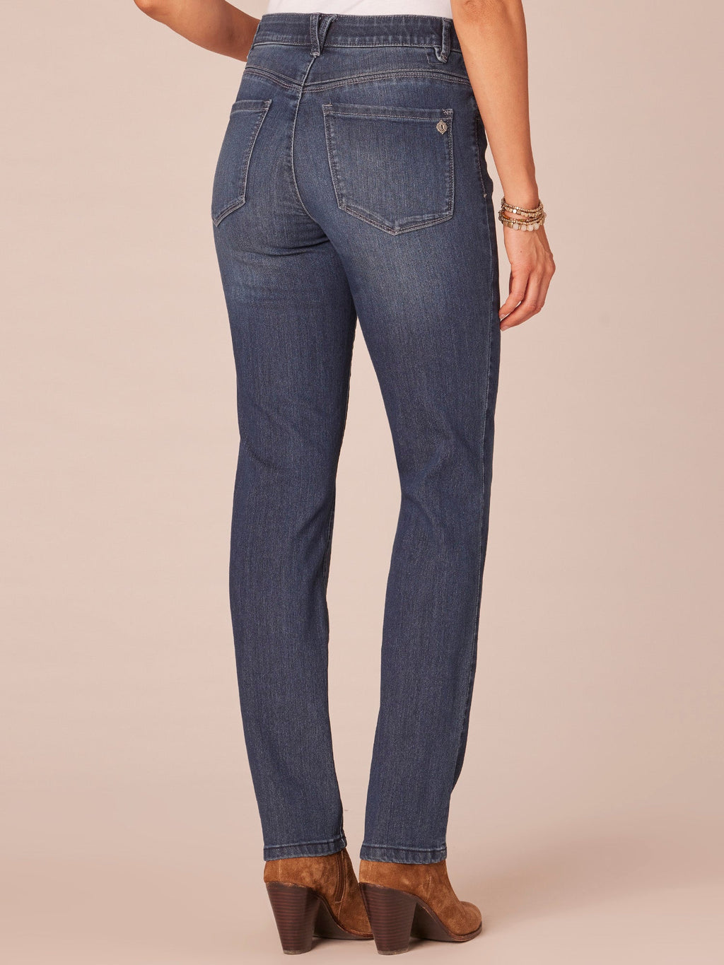 "Ab"solution® Indigo High Rise Straight Leg Jeans