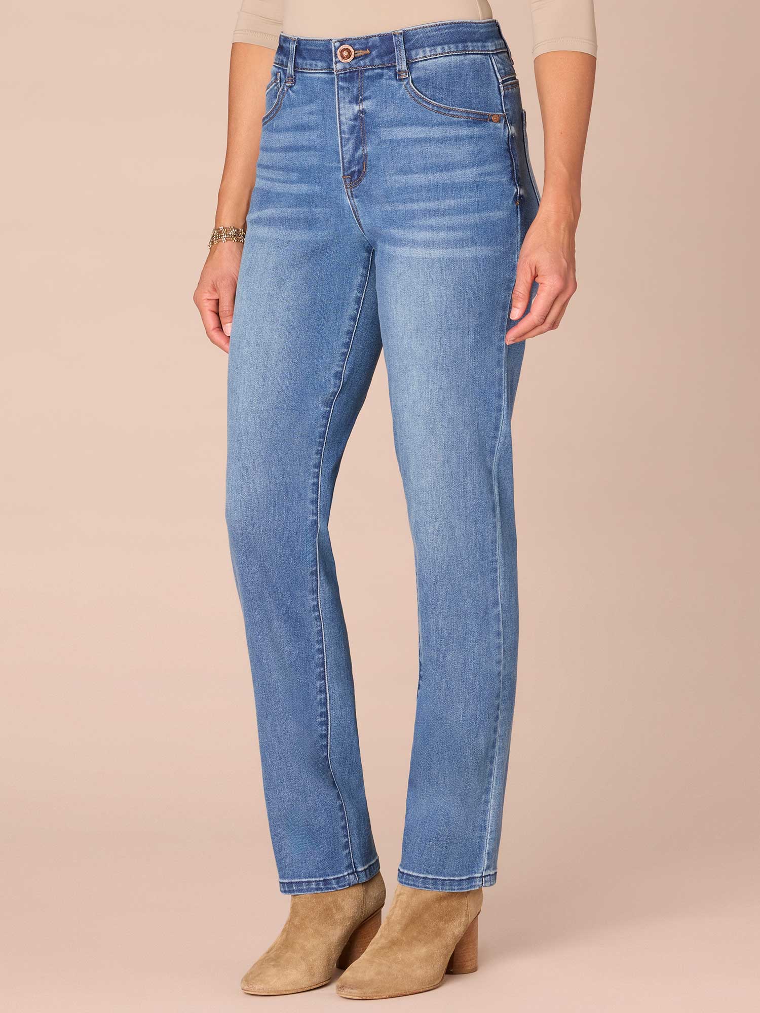 "Ab"solution® High Rise Straight Leg REPREVE® Jeans