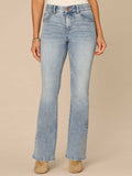 "Ab"solution® High Rise Out There Flare Jeans in Light Blue