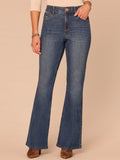 "Ab"solution® High Rise Petite Out There Flare Jeans in Blue