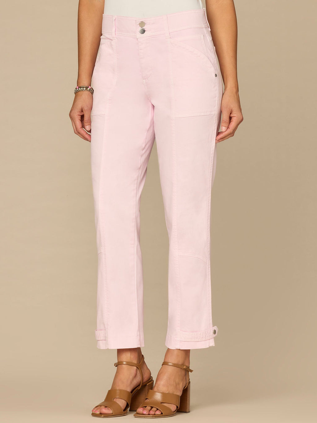 "Ab"solution® High Rise Tapered Utility Pant with Snap Hem