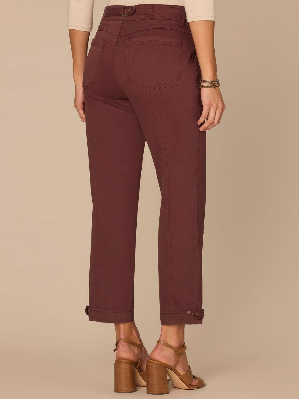 "Ab"solution® High Rise Tapered Utility Pant with Snap Hem