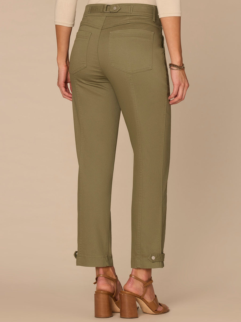 "Ab"solution® High Rise Tapered Utility Pant with Snap Hem