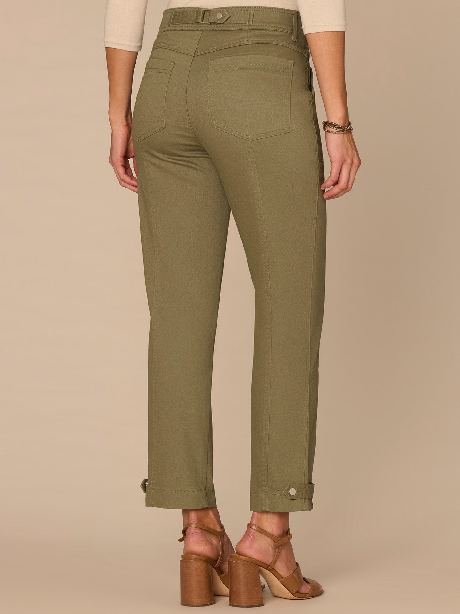 "Ab"solution® High Rise Tapered Utility Pant with Snap Hem