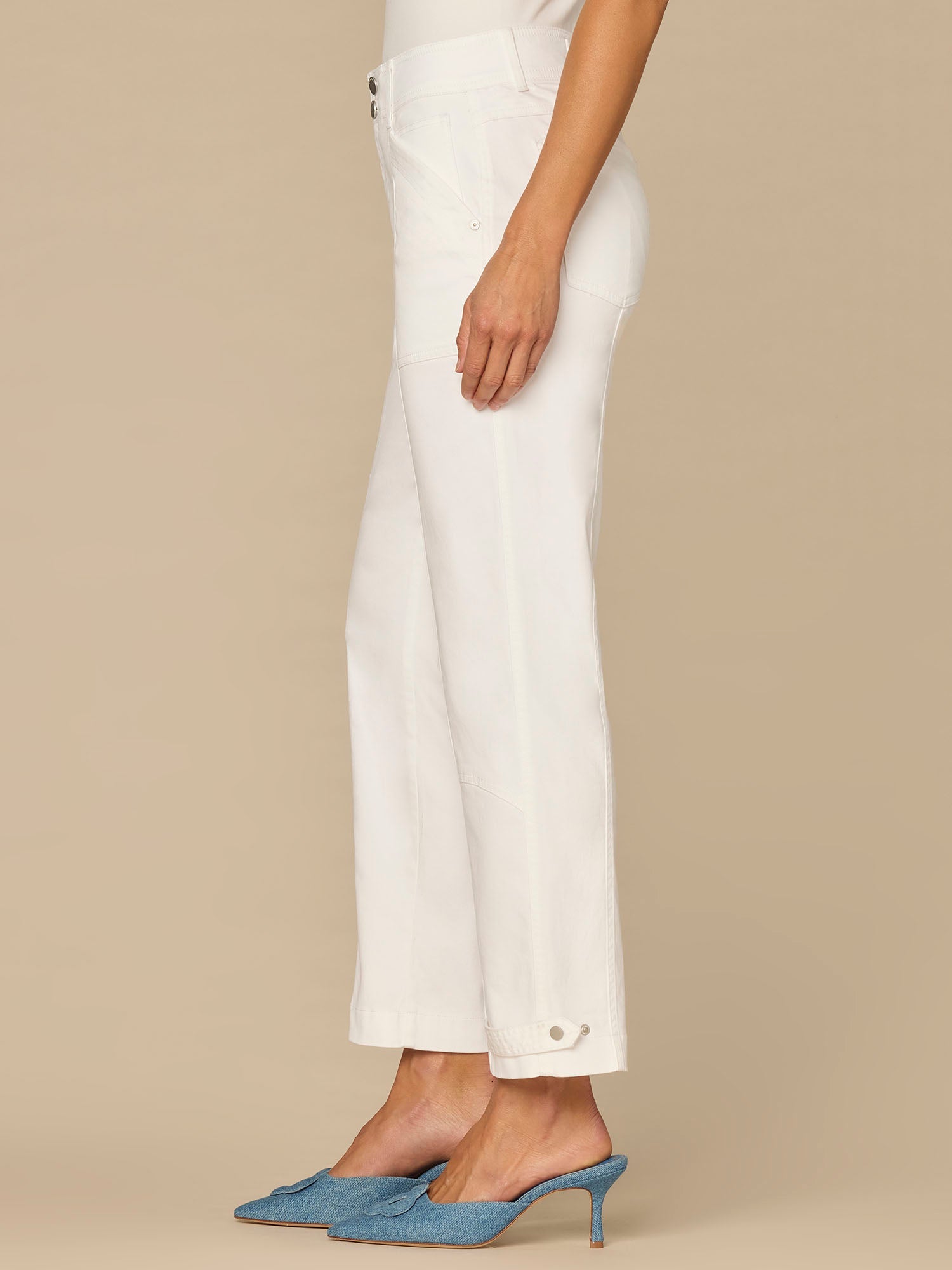 "Ab"solution® High Rise Tapered Utility Pant with Snap Hem