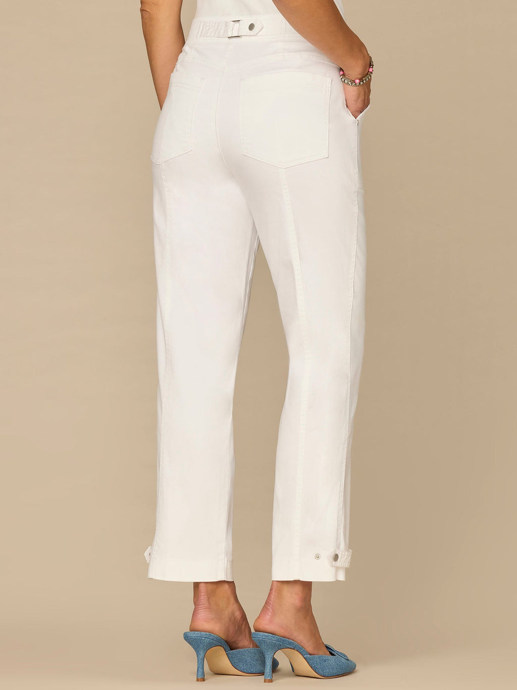 "Ab"solution® High Rise Tapered Utility Pant with Snap Hem