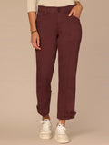 "Ab"solution® High Rise Tapered Utility Pant with Snap Hem