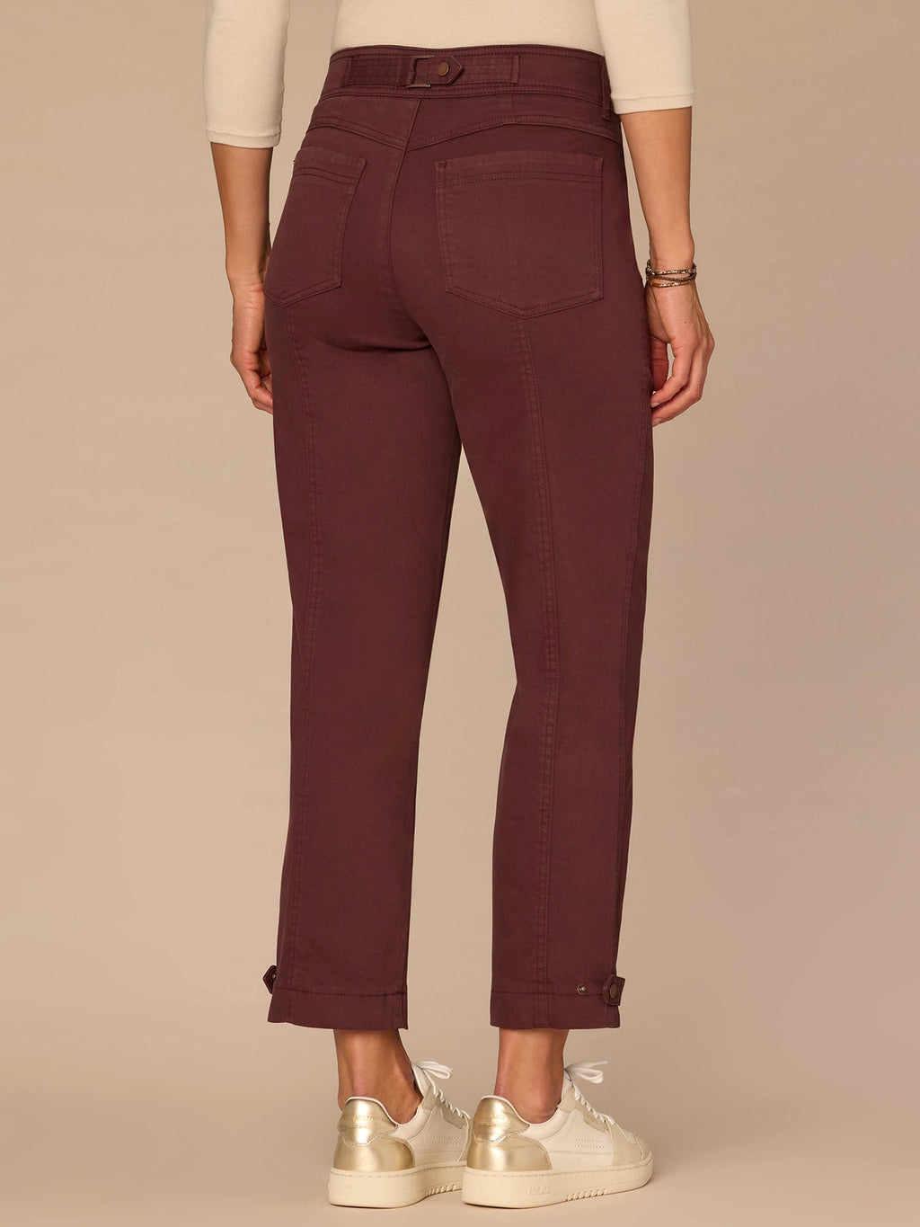 "Ab"solution High Rise Snap Hem Petite Utility Pant