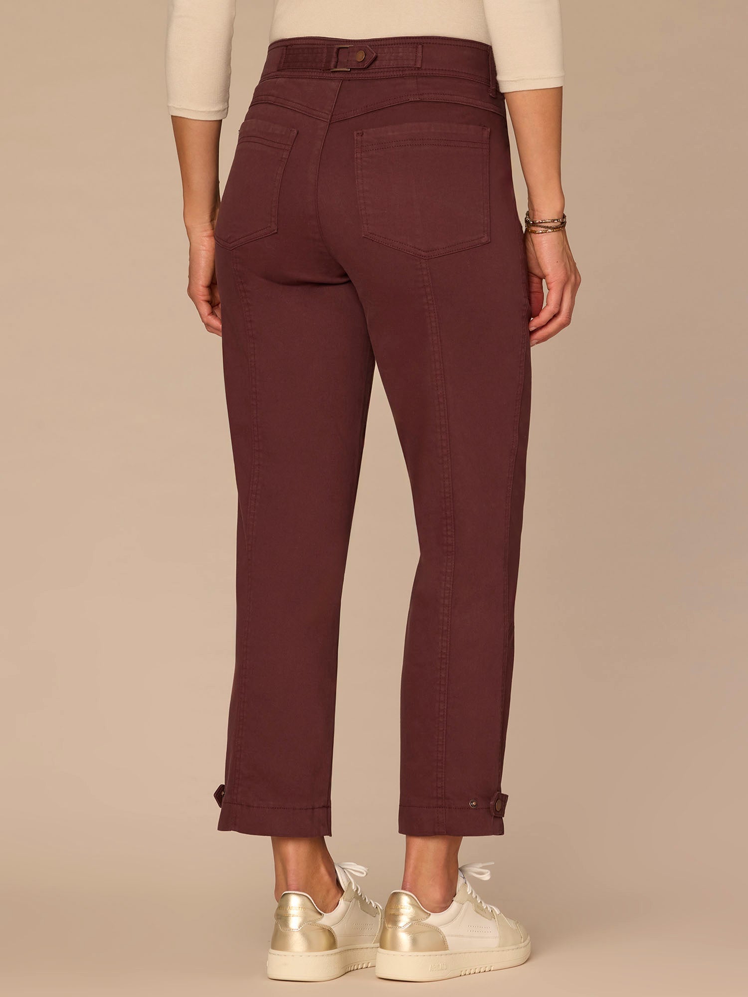 "Ab"solution High Rise Snap Hem Petite Utility Pant
