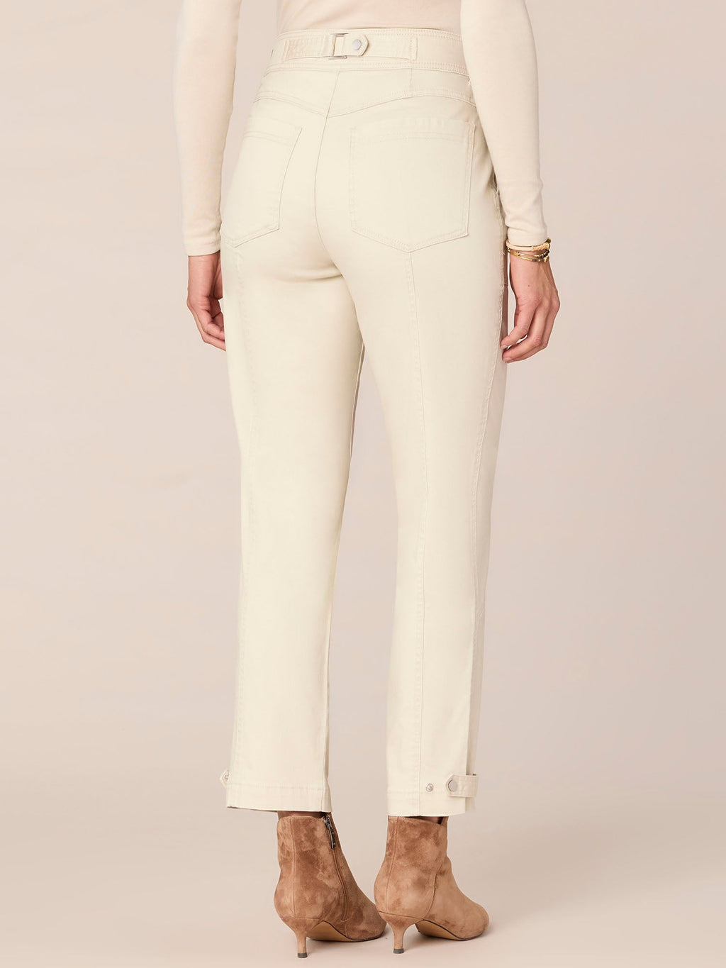 "Ab"solution® High Rise Tapered Utility Pant with Snap Hem