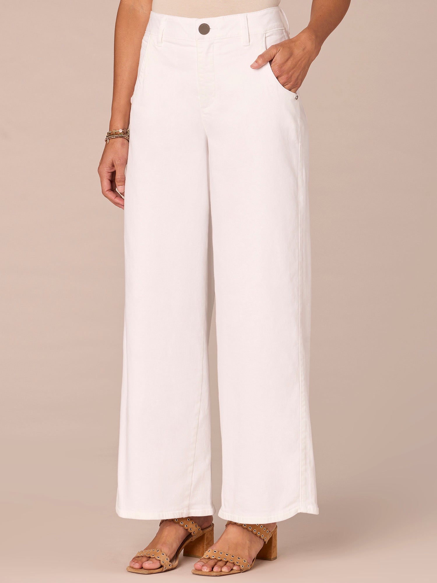 "Ab"solution Skyrise Dart Seam Wide Leg Jeans with Tulip Hem