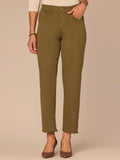 "Ab"solution® Colored Slim Straight Cascading "D" Pants