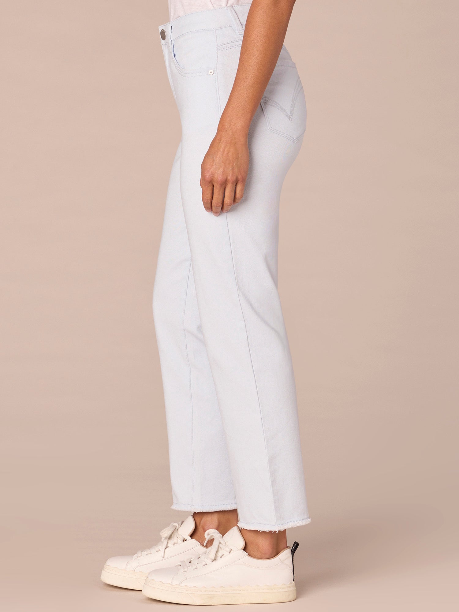 "Ab"solution® Colored Slim Straight Cascading "D" Pants