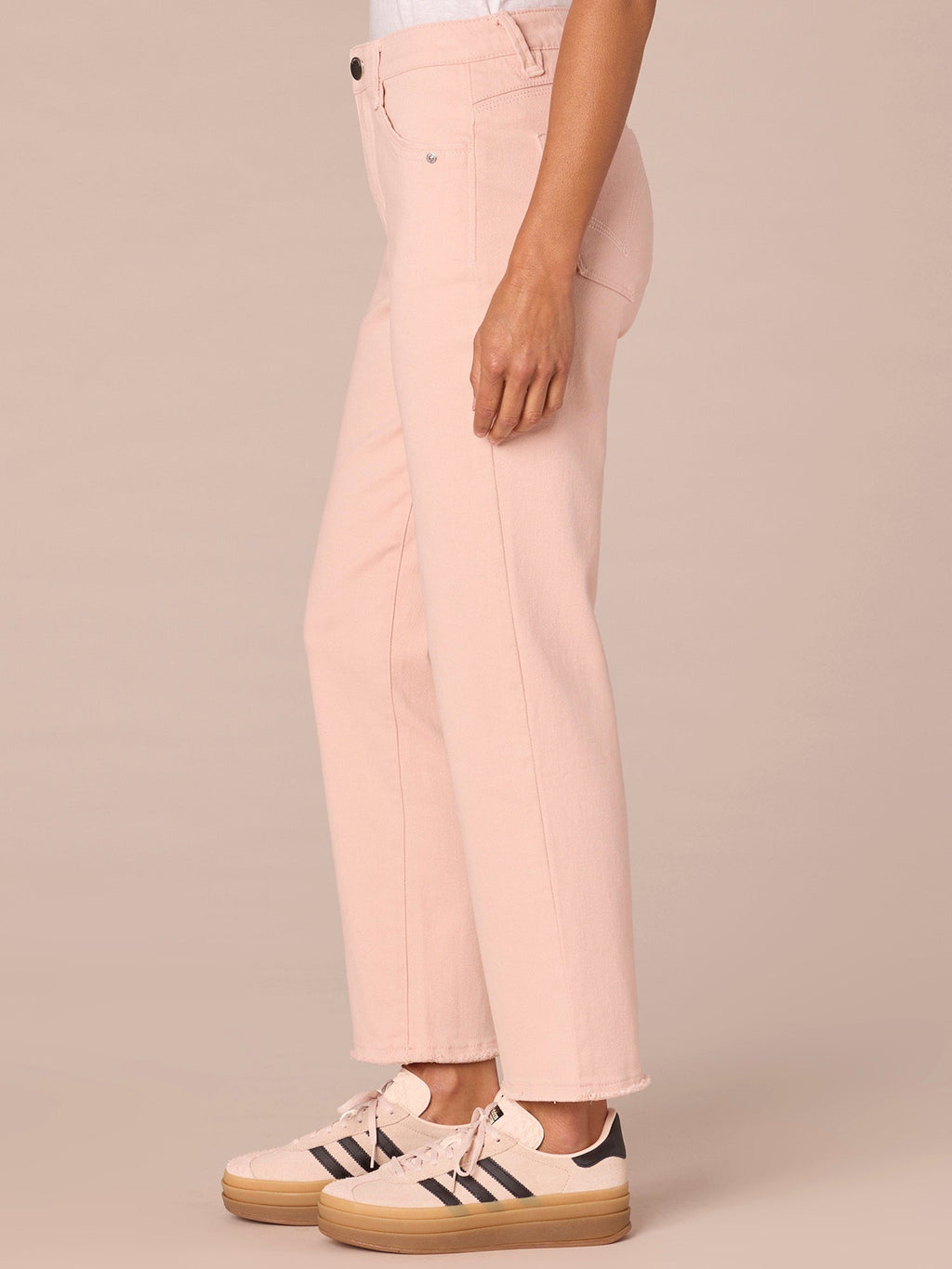 "Ab"solution® Colored Slim Straight Cascading "D" Pants