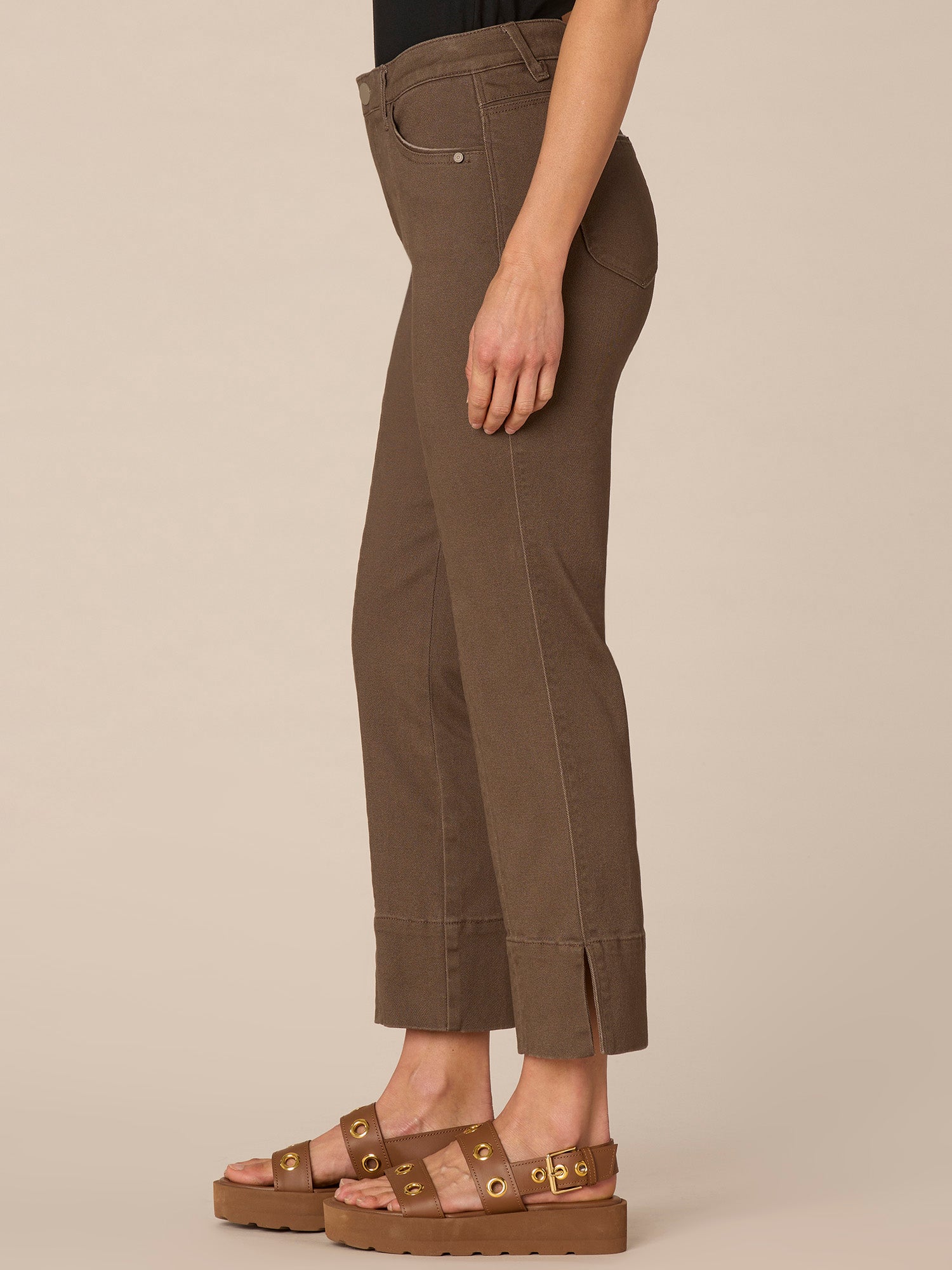 "Ab"solution High Rise Center Seam Kick Flare Pant with Side Slit