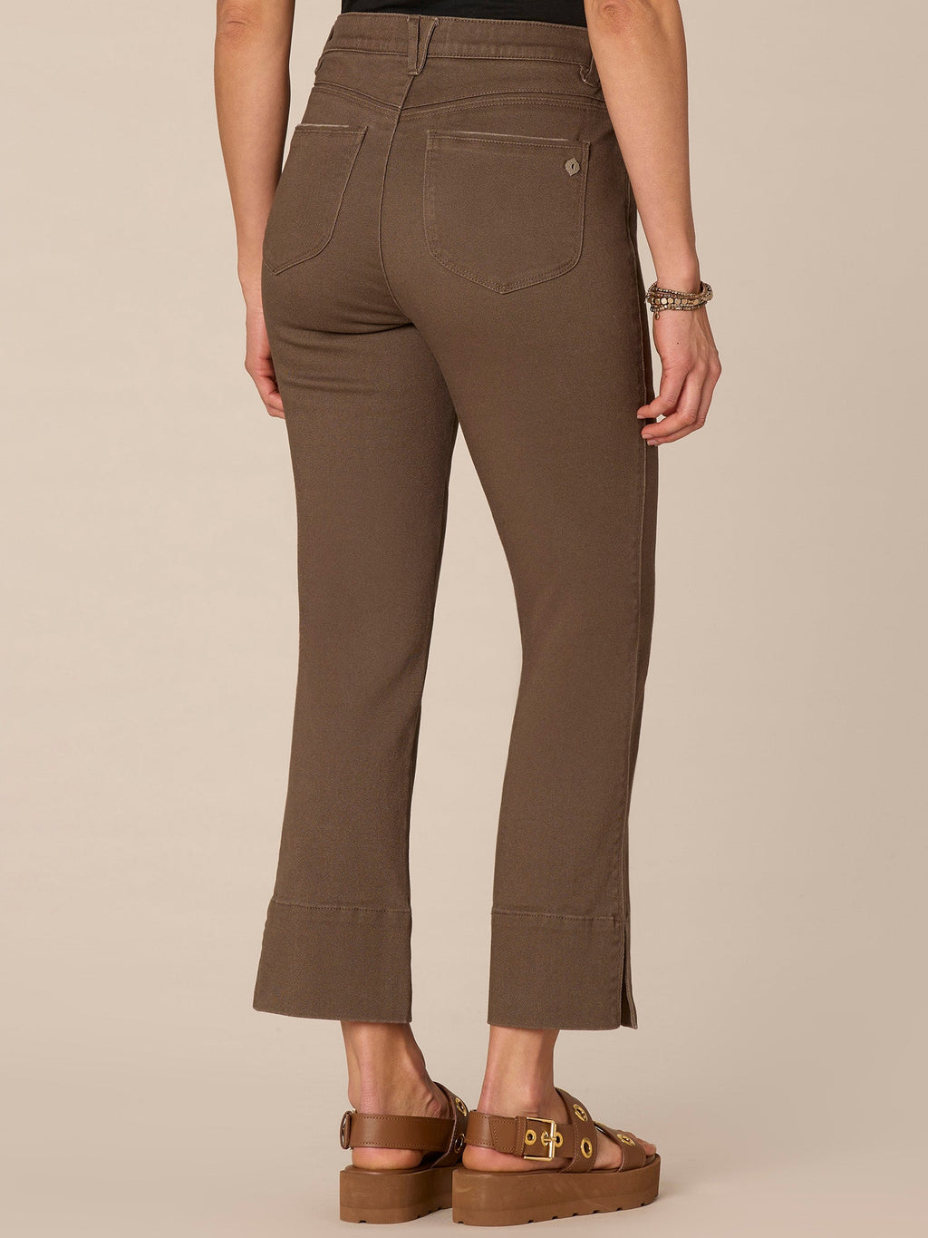 "Ab"solution High Rise Center Seam Kick Flare Pant with Side Slit